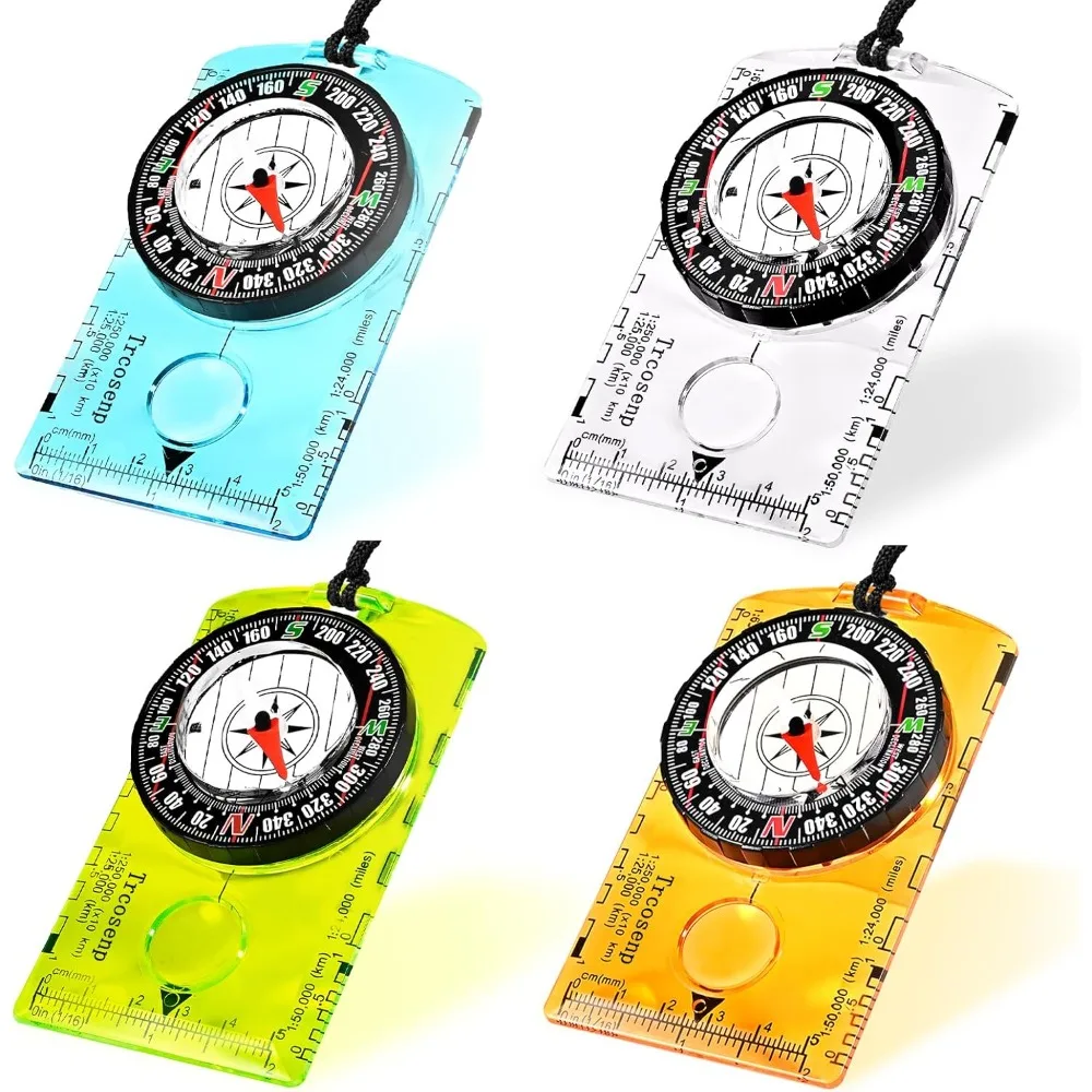 Map Compass Orienteering - Waterproof Orienteering Compass Baseplate Map Reading