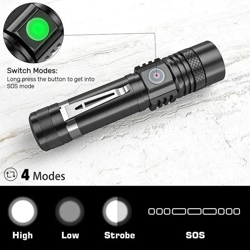 Rechargeable T6 Handheld Flash - Outdoor Adventure Travel 评论和价格