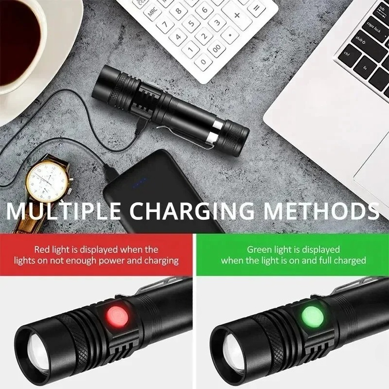 Rechargeable T6 Handheld Flash - Outdoor Adventure Travel 评论和价格